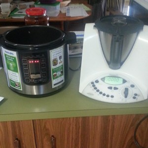 My two 'babies' playing nicely together to make my dairy, grain and refined sugar free brownies.