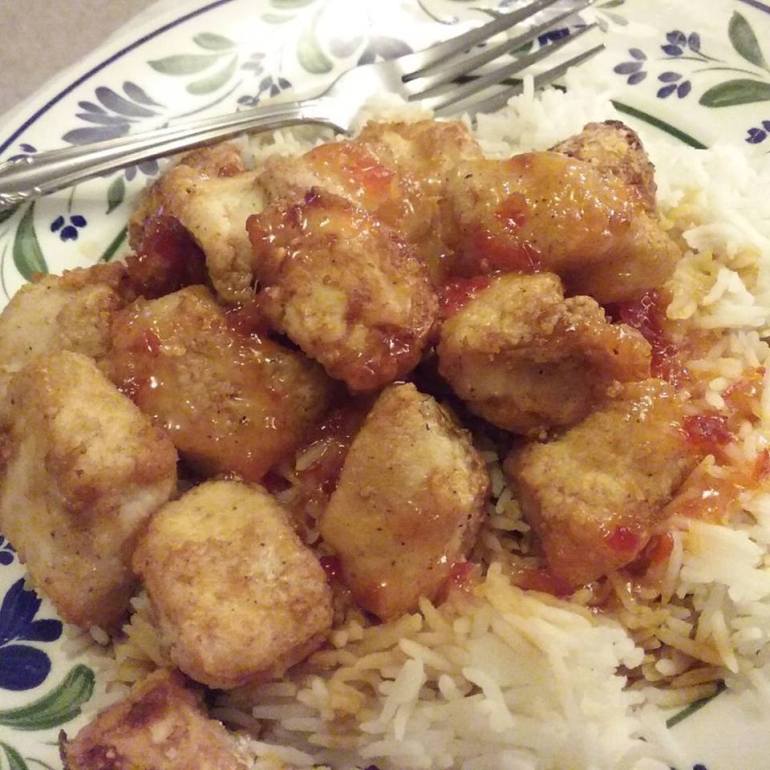 airfryer-chicken-with-sauce